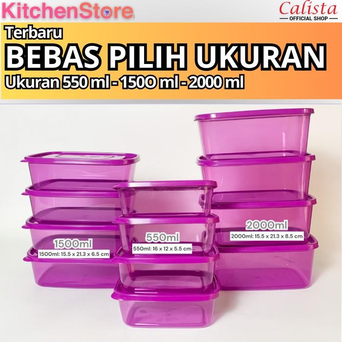 TOPLES SET BESAR CALISTA FURANO PREMIUM BAHAN TEBAL PLASTIK POLYPROPILANE STOPLES PENYIMPANAN WADAH