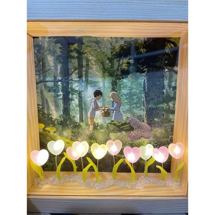 Frame Howls moving castle /Ghibli Frame / Ghibli /Ghibli Collection / Dekorasi dinding /Lampu Hias