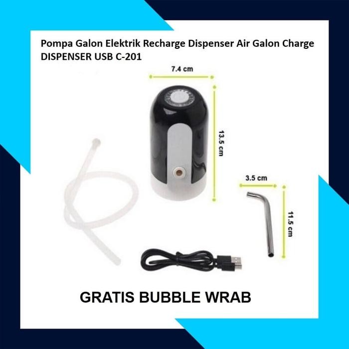 Pompa Kran Galon Elektrik Recharge Dispenser Air Galon Charge USB