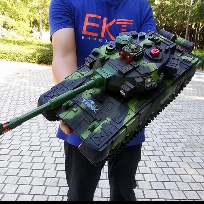 RC War Tank Leopard Remote Control Besar - Mainan Battle Tank Militer