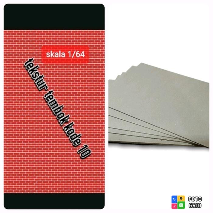 Diorama tekstur tembok skala 64 kode 10 cocok untuk dinding diorama dan maket