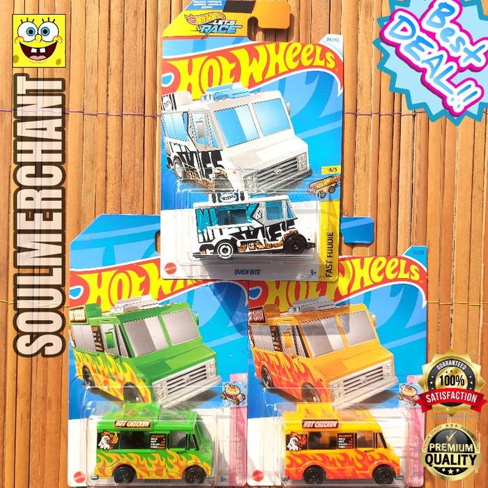 HOTWHEELS ICE CREAM TRUCK 2011 MERAH - QUICK BITE SWEET STREET VAN