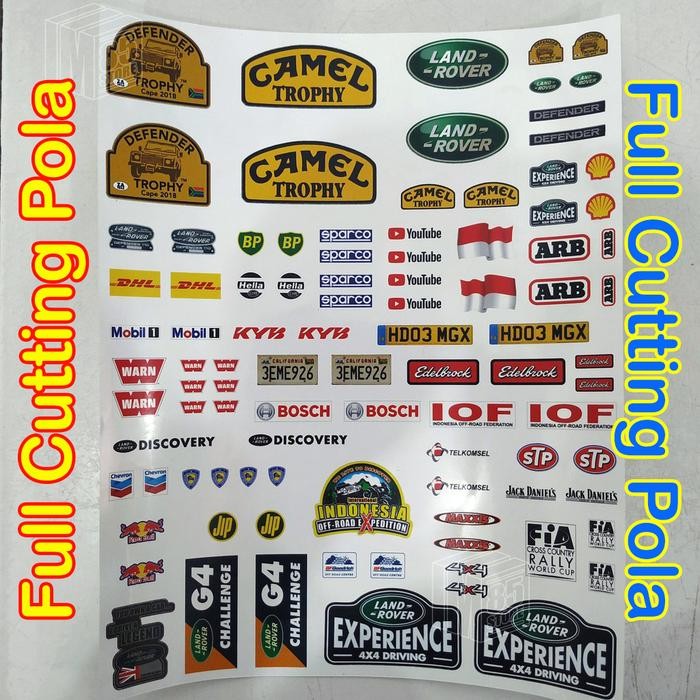 Stiker Decal RC Offroad 1/12 dan 1/16 Land Rover