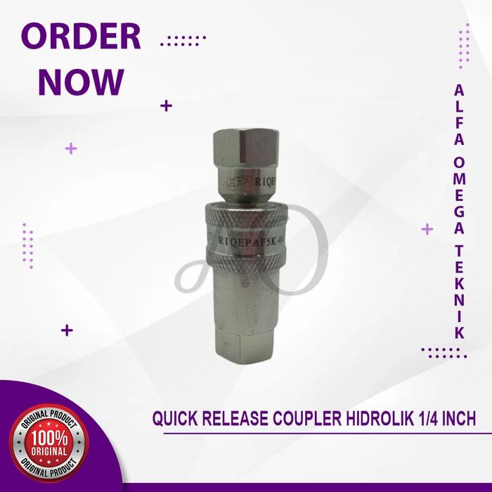 PROMO QUICK RELEASE COUPLER HYDRAULIC BSP 1/4 INCH HIDROLIK 1/4" BSP