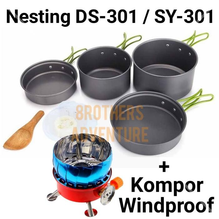 Paket Alat Ing Ds301 Kompor Bunga - Alat Hiking Nesting Ds-301