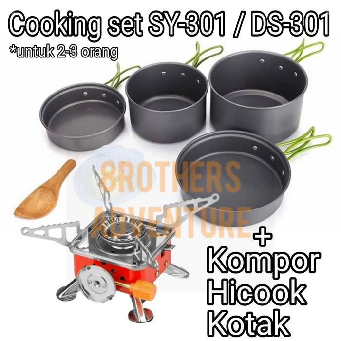 Paket Alat Ing Ds301 Kompor Kotak - Alat Hiking Nesting Ds-301