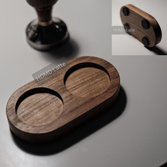 Wooden Tamper & Macaron Tamper Holder Rok Presso - 2 Hole