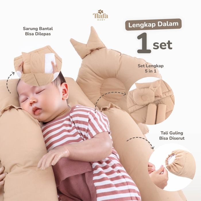 Bedcover Bayi Set Bantal Guling Motif Polos