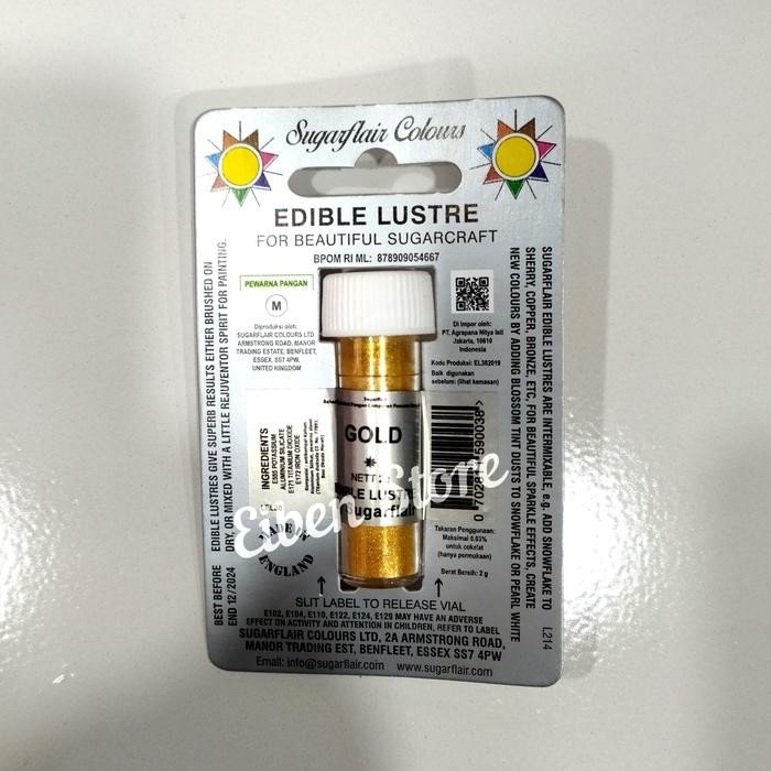 

Sugarflair Edible Lustre Color Royal Gold - Btl-2gr