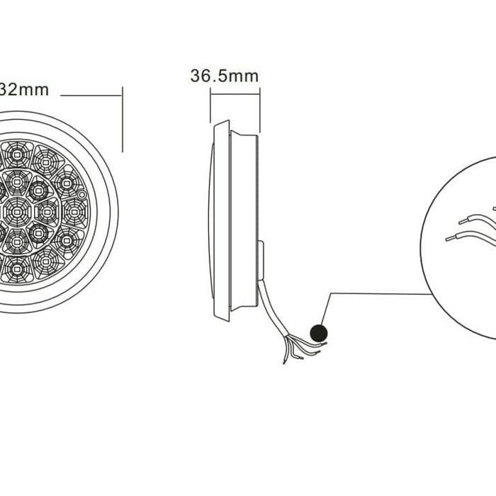 Lampu Stop Truk / Stop Lamp Truk Bulat Led Truk Gratisongkir