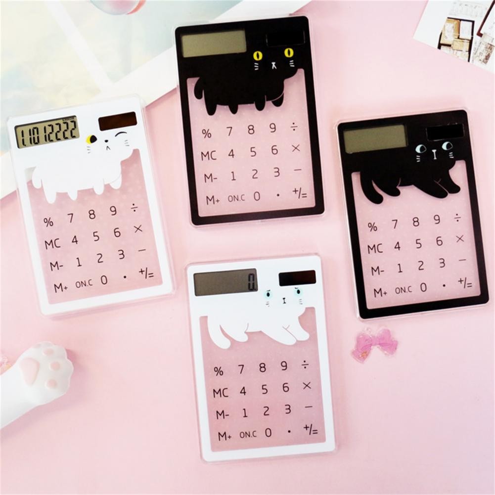 

Student Calculator Transparent High Precision Large Screen Mini Solar 8-Digit Student Calculator