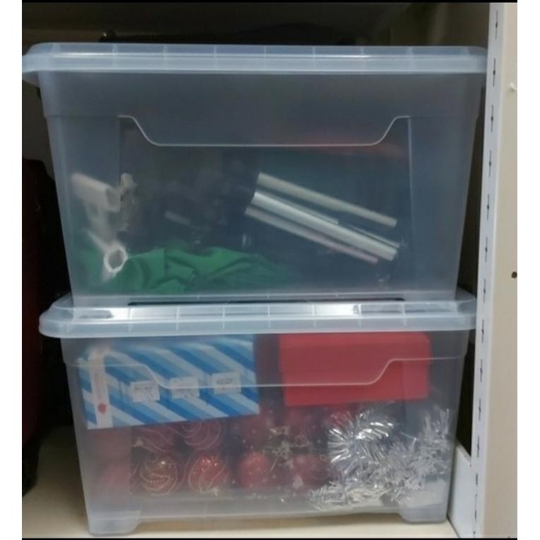(Allthebest) Kontainer Container Box EZY / Box Penyimpanan Transparan Bening
