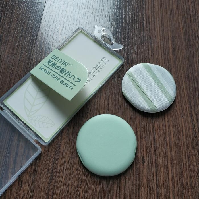 Spon Bedak Sponge Bulat Make Up Powder Wajah Tata Rias Bedak Wanita
