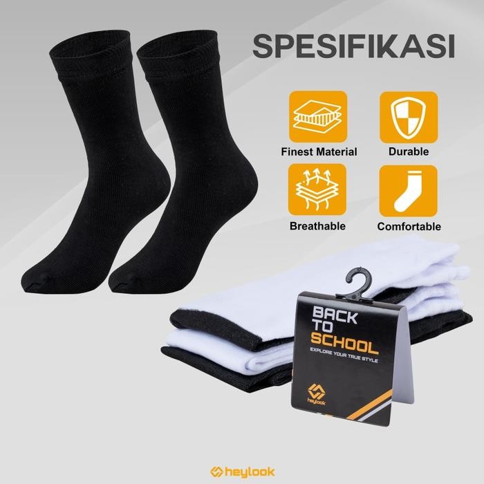 (Allthebest) HEYLOOK Kaos Kaki Panjang Anak Laki-Laki & Perempuan Untuk Sekolah SD SMP SMA Variasi