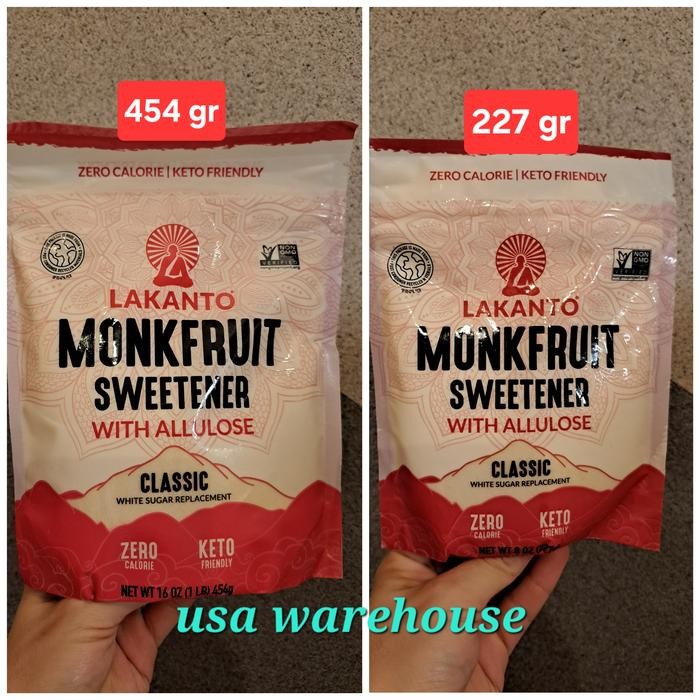 

TERMURAH Lakanto Monkfruit sweetener with ulose CLASSIC 227 gr / 454 gr READY STOCK