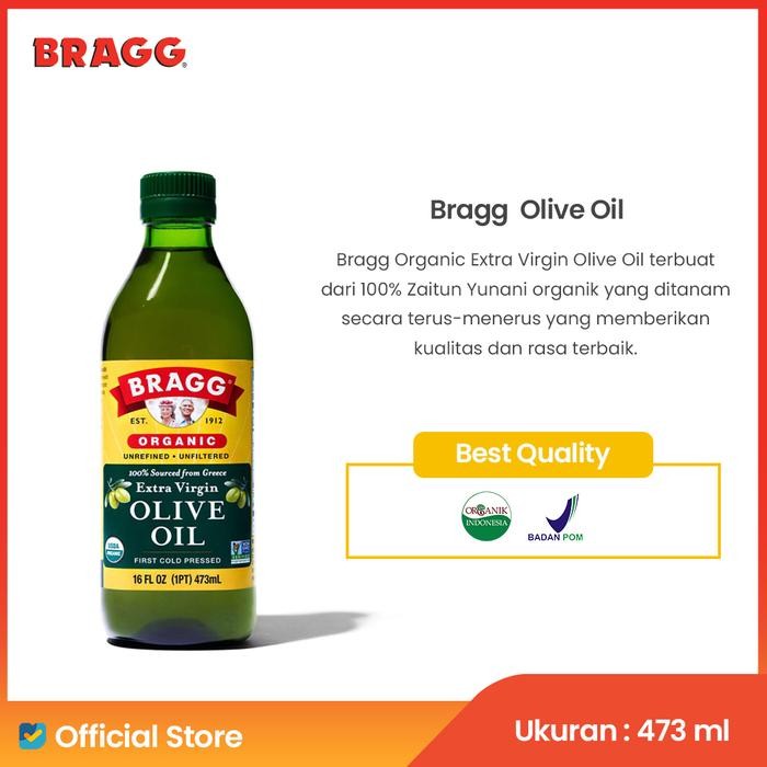 

DISKON Bragg Olive Oil 473 ML Natural (minyak Zaitun) READY STOCK