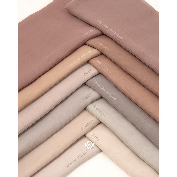 (Allthebest) (NEW COLORS) napocut Hijab - Plain Paris Hijab Segiempat Paris Japan Premium Vol.1