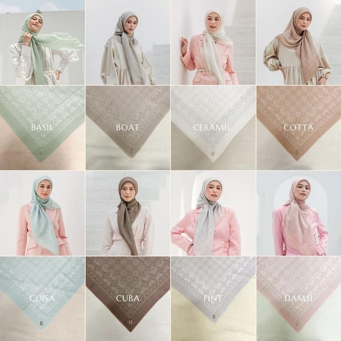 (Allthebest) Seradia Hijab Segi Empat Monogram S