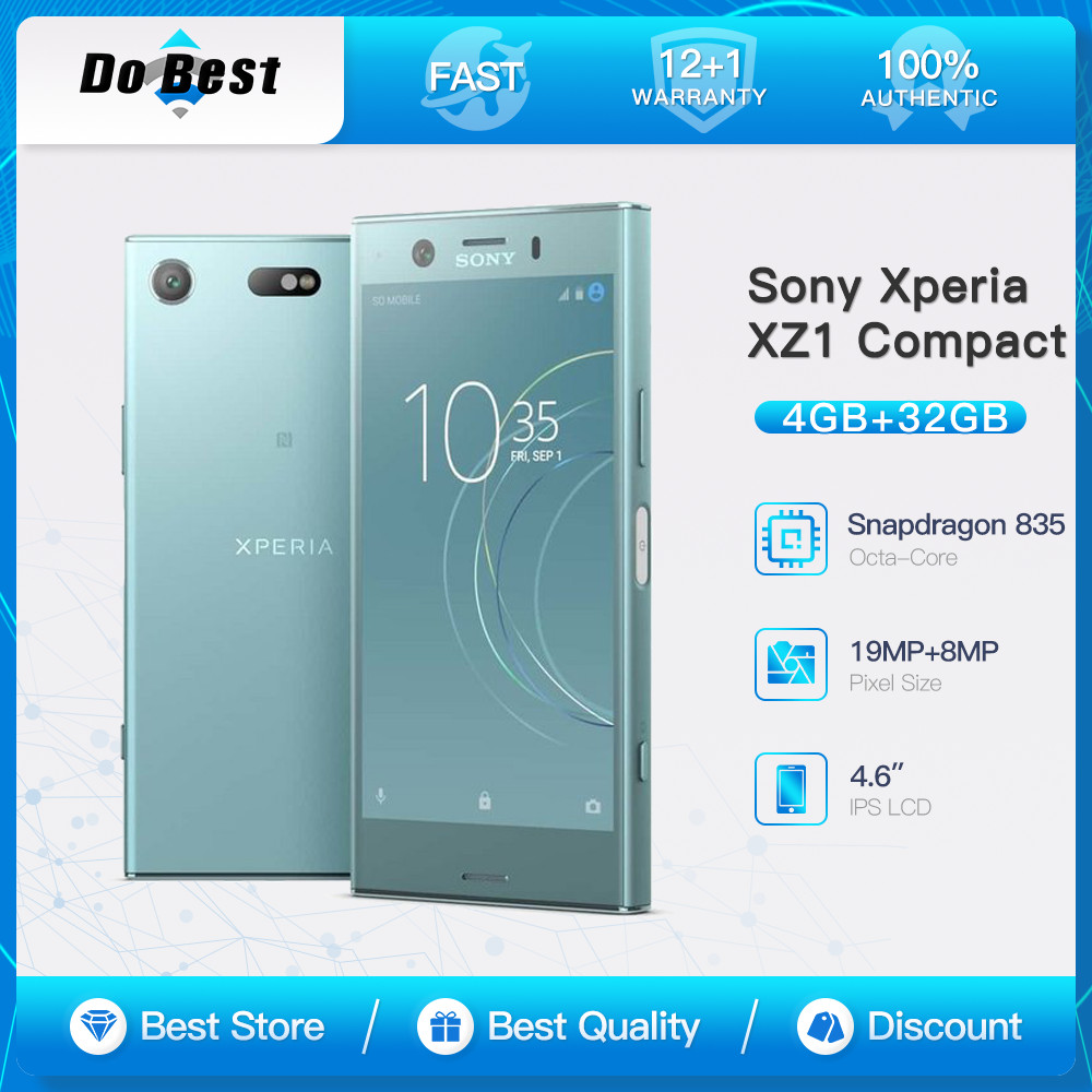 Sony Xperia XZ1 Compact G8441 SO-02K 4G LTE Mobile Phone 4.6" IPS LCD 4GB RAM 32GB ROM Snapdragon 83
