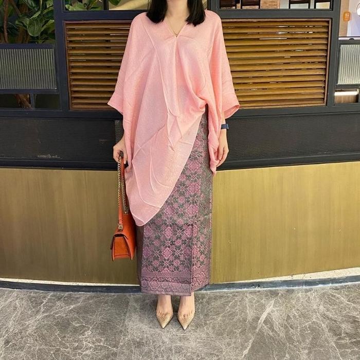 (Allthebest) BLOUSE KAFTAN TUNIK ARUNA VISCOSE SEMI SUTRA (hanya atasan)
