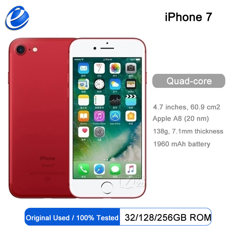 Original Apple iPhone 7 32GB/128GB 4G LTE iphone7 Mobile phone IOS Quad Core cellphone  4.7'' 12.0 M