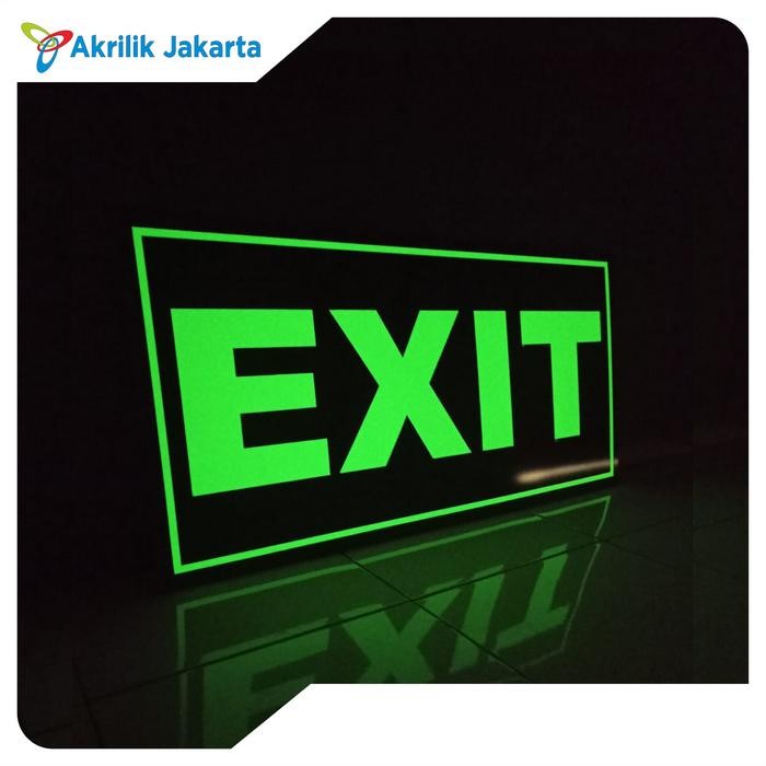 

Jalur Evakuasi / Exit Sign (GLOW IN THE DARK) ukuran 45 x 15cm