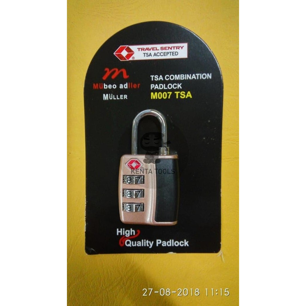 GEMBOK TSA / SAFETY TRAVEL PADLOCK KODE 1243