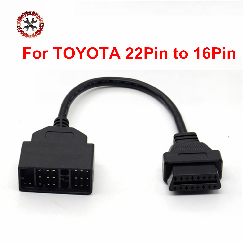 For Toyota 22 Pin To 16 Pin Obd2 Diagnostic Adapter Cable For Toyota Car 22Pin To 16Pin Obd To Obd2