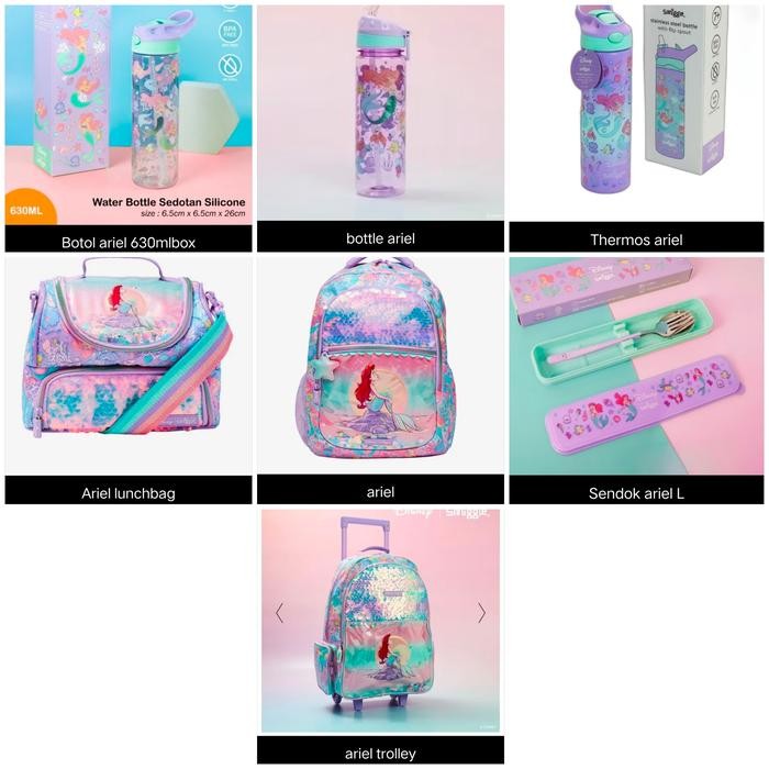 TAS ARIEL SMIGGLE RANSEL, TAS BEKAL/ BOTOL MINUM STAINLESS, TROLLEY/