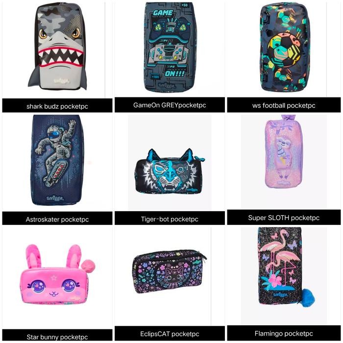 

SMIGGLE POCKET PENCIL CASE / TEMPAT PENCIL/ KOTAK PENSIL SMIGGLE