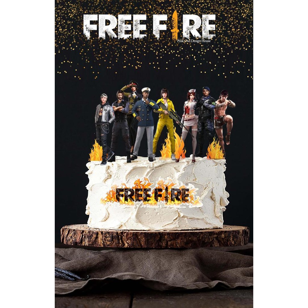 Free Fire Cake Topper Hiasan Kue