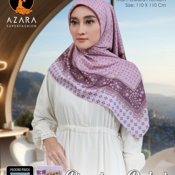 (Allthebest) GROSIR JILBAB KERUDUNG AZARA VOAL POLYCOTTON MOTIF LC SEGIEMPAT PART 6