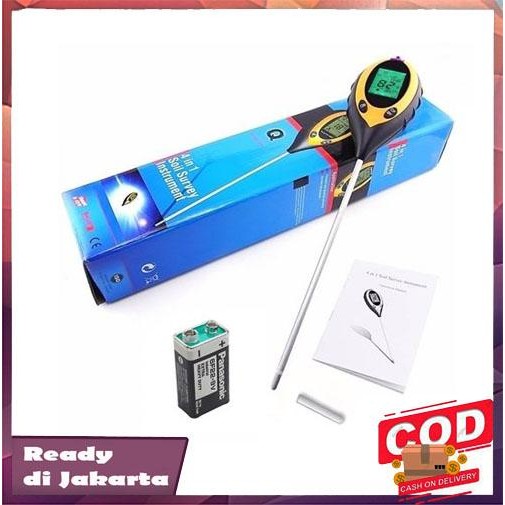 Digital Soil Tester analizer tester alat ukur ph tanah 4 in 1 ORI