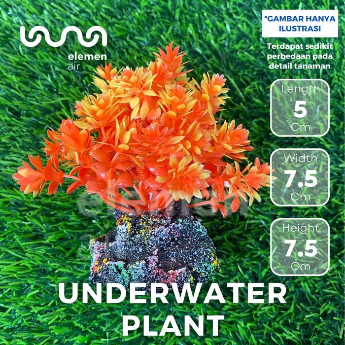 TANAMAN PLASTIK MINI HIASAN AQUARIUM TANAMAN AQUASCAPE - BONSAI 2