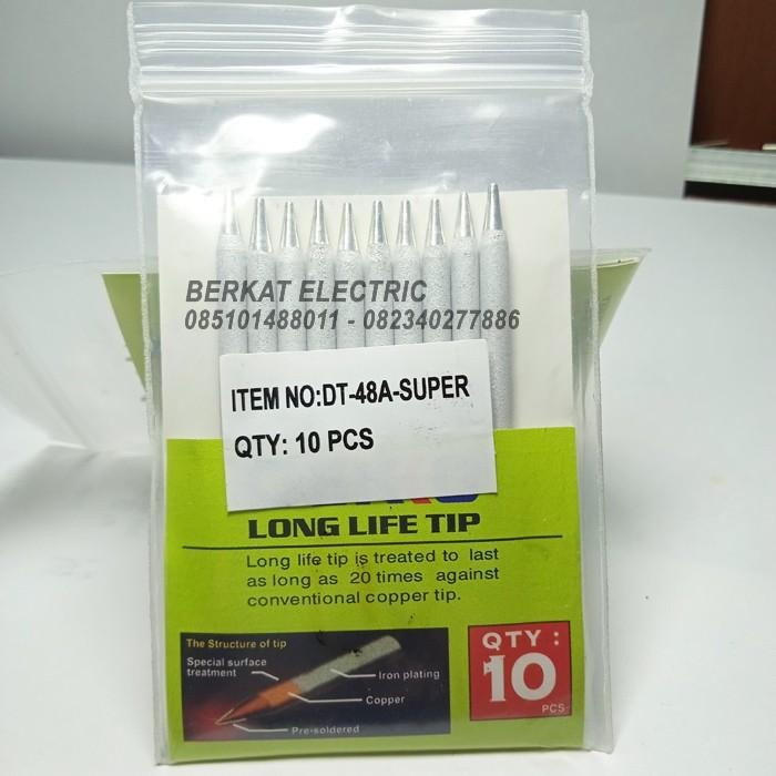 (Allthebest) MATA UJUNG TIP CRYSTAL KRISTAL SOLDER 60WATT DEKO DS-60N TUMPUL