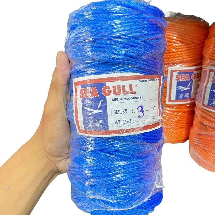 Masih Ready Tali Tambang 3Mm 200 Meter Seagull - Tali Tambang Pe 3 Mili - Tali Kenur - Tali