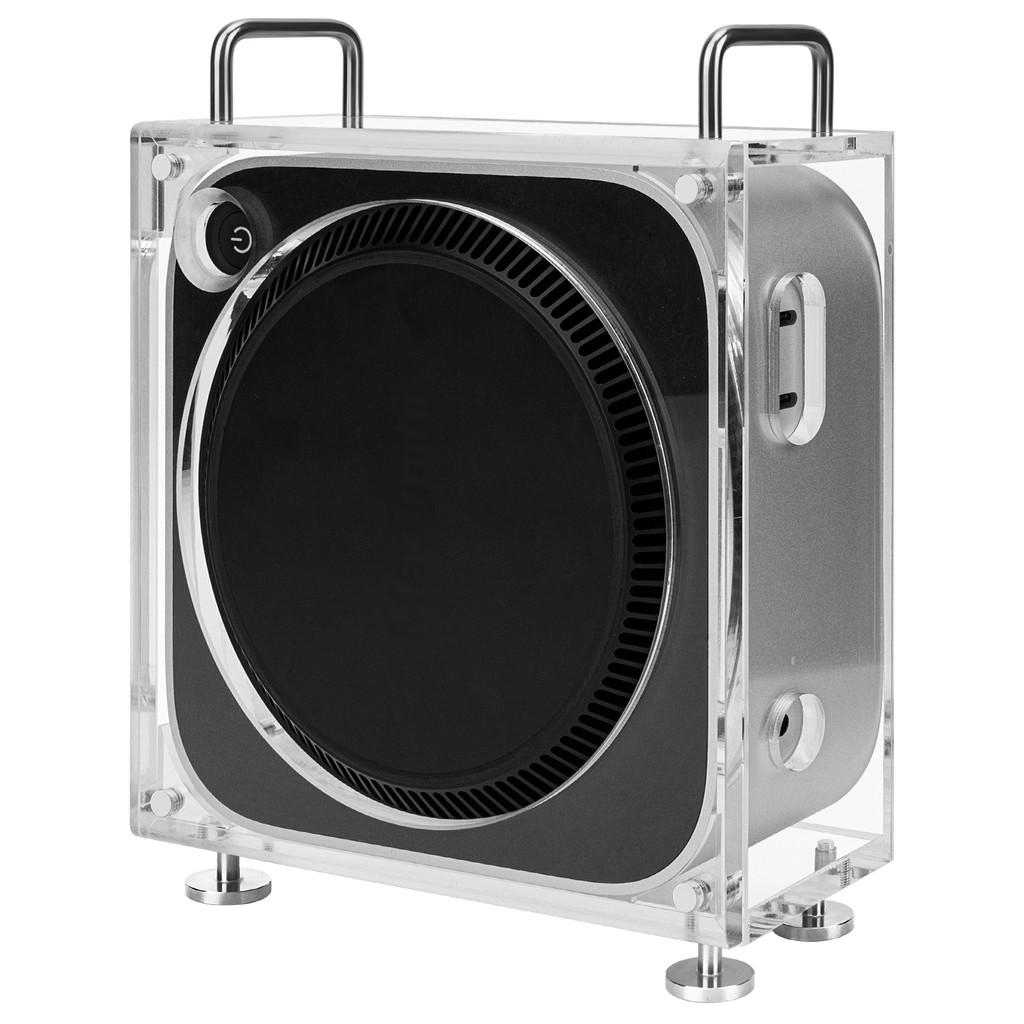 Geekria Acrylic Computer Chassis Stand Compatible with 2024 Mac Mini Desktop Computer, 2024 Mac Mini