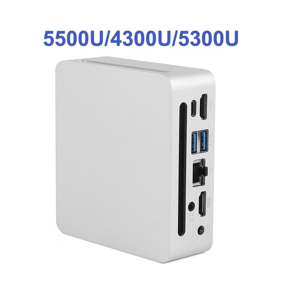 AMD Ryzen 5 5500U Ryzen 3 4300U/5300U Mini PC Windows 11 PRO DDR4 3200MHz NVME SSD WiFi6 BT5.2 Deskt