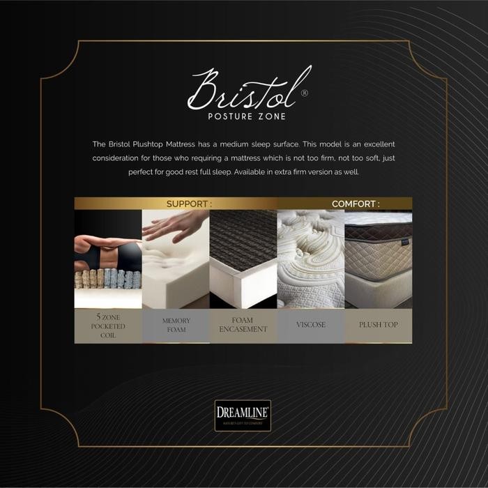 Dreamline Bristol (Hanya Kasur)/Matrass/Mattress/Springbed Dream Line Latex (Medium)