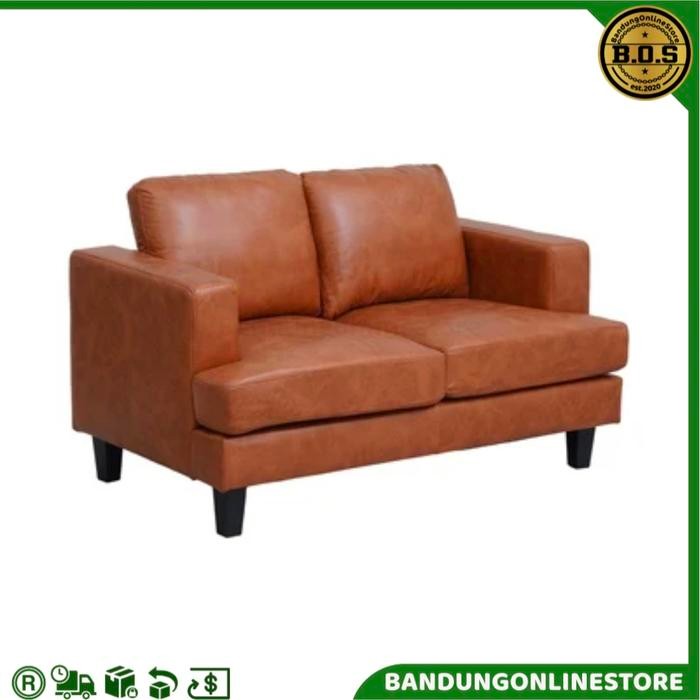 Set Sofa Fabric 1 2 Dan 3 Seater Cokelat Informa Leon Sofa Ruang Tamu Keluarga Brown