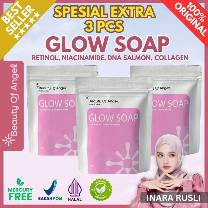 SABUN WAJAH PENGHILANG FLEK HITAM > [3 PCS] GLOW SOAP DR. RICHARD LEE SABUN MANDI SOAP BAR SABUN