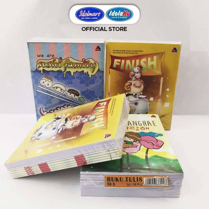 

BEST SELLER IDOLMART Buku Tulis SEGITIGA isi 58 Lembar - 1 Pak isi 10 Buku