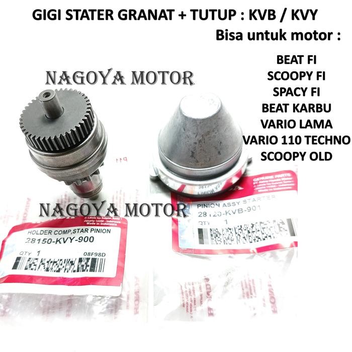 TERLARIS Granat Pinion Stater Assy set Tutup Pinion Beat - Vario - Scoopy - Spacy Karbu / Fi Kode