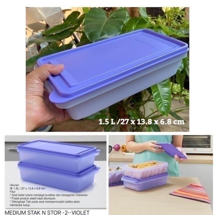 Kotak Makan Penyimpanan Di Kulkas Tupperware Stak & Stor
