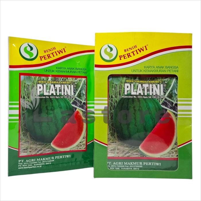 Benih Semangka Hibrida Non Biji Platini F1 Isi 20 Gram Cap Benih Pertiwi