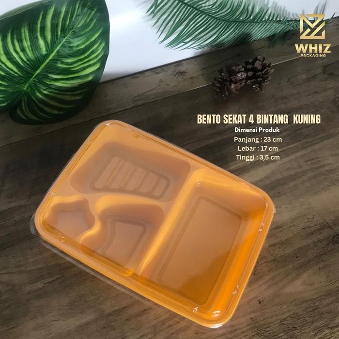MIKA BENTO BINTANG / TRAY BENTO BINTANG / BOX BENTO SEKAT 4 ECERAN KITCHENWARE KODE 1007