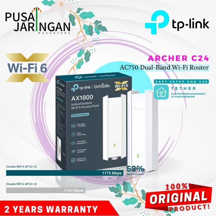 TP-LINK EAP610 Outdoor AX1800 Indoor/Outdoor WiFi 6 AP