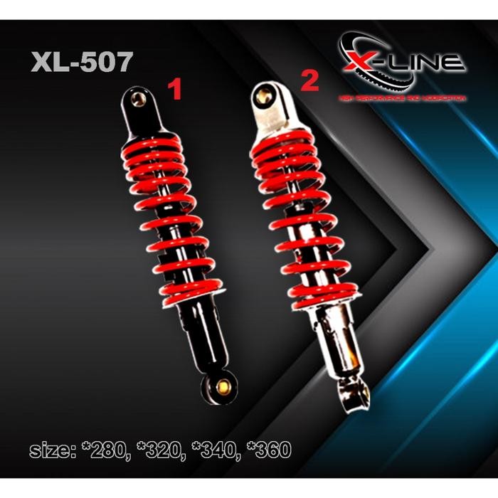 Shock Shok Shockbreaker Xline X-Line X Line Belakang Tipe 507 Bebek Grand Legenda Supra Tanpa Tabung