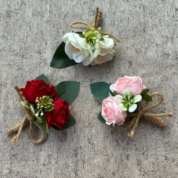 Ivy Boutonniere ge Korsase Wedding Jas