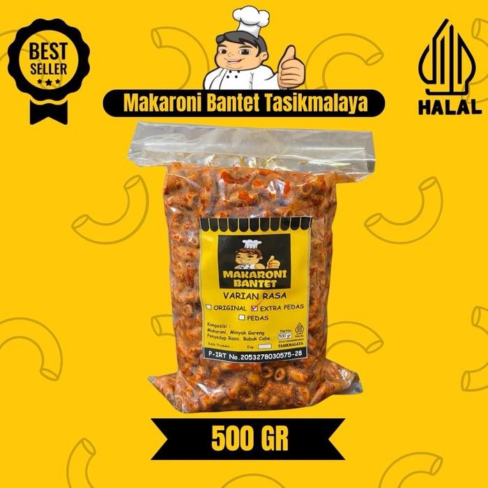

Sedia gr Makaroni Bantet Cap Koki Food Snacks Snack Pedas makaroni bantet pedas